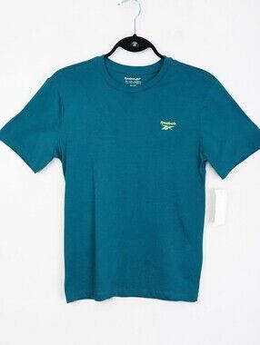NEW Reebok Teal Green Graphic Logo Tshirt Youth Boys Size Large 13 14 Sporty